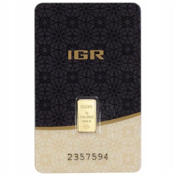 IGR 1 gram Gold Bar LBMA GD Refiner
