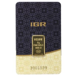 IGR 5 grams Gold Bar LBMA GD Refiner