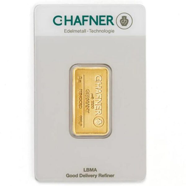 C. Hafner 5 grams Gold Bar LBMA